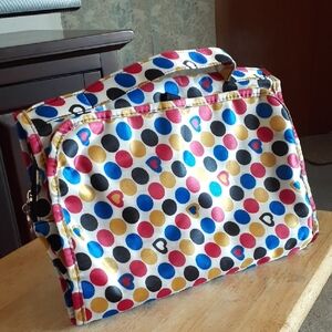 Colorful Polka Dot Jewelry & Cosmetic Travel Case J97